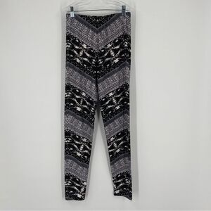 Agnes & Dora Women’s Black Geometric Print Leggings Size Small / Medium